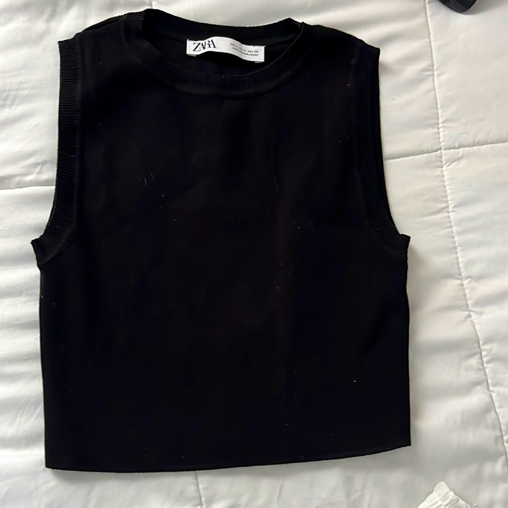 zara, size:M , black top